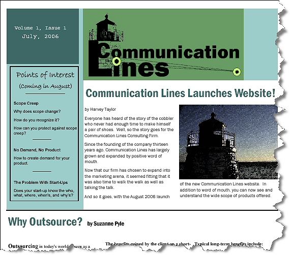 Click Here To Read This Month's Newsletter